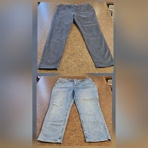 Bundle (2) Madewell Jeans. A Black & Blue Pair Sz 30 & 27" Inseam. Vngt & Skinny